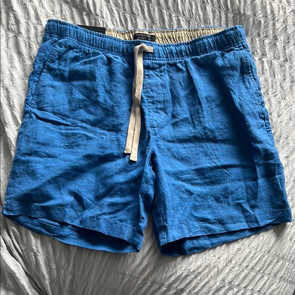 100% linen cotton shorts